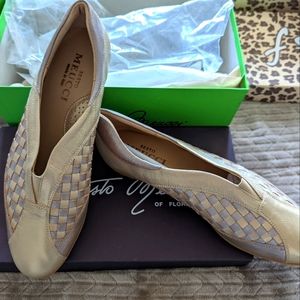 Sesto Meucci metallic sneaker/loafer (7.5)